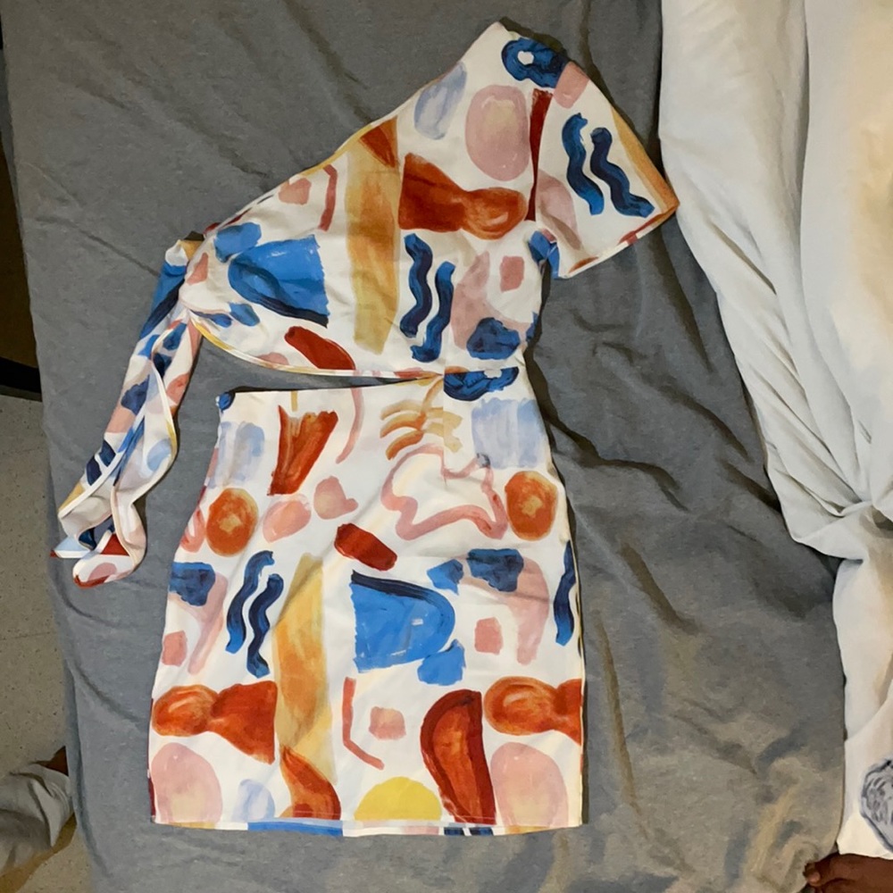 Lightweight summer abstract dress
